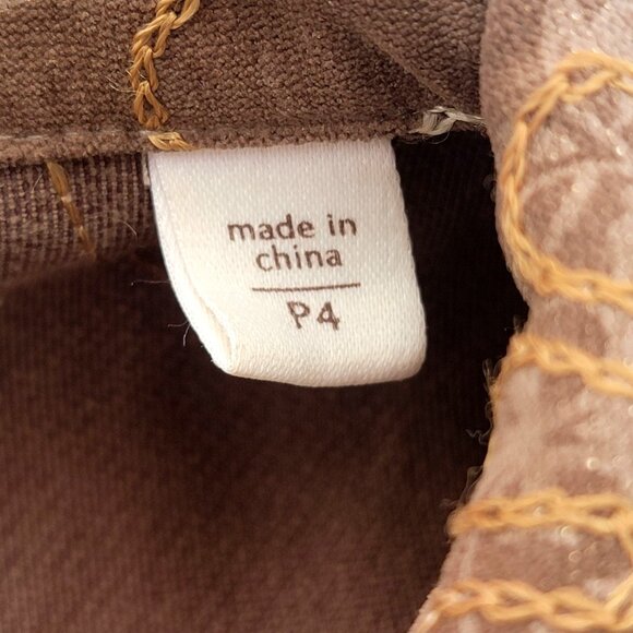 Brown Embroidered Paisley Zip-Up Jacket With High Collar & Back Buttoned details - Picture 13 of 15